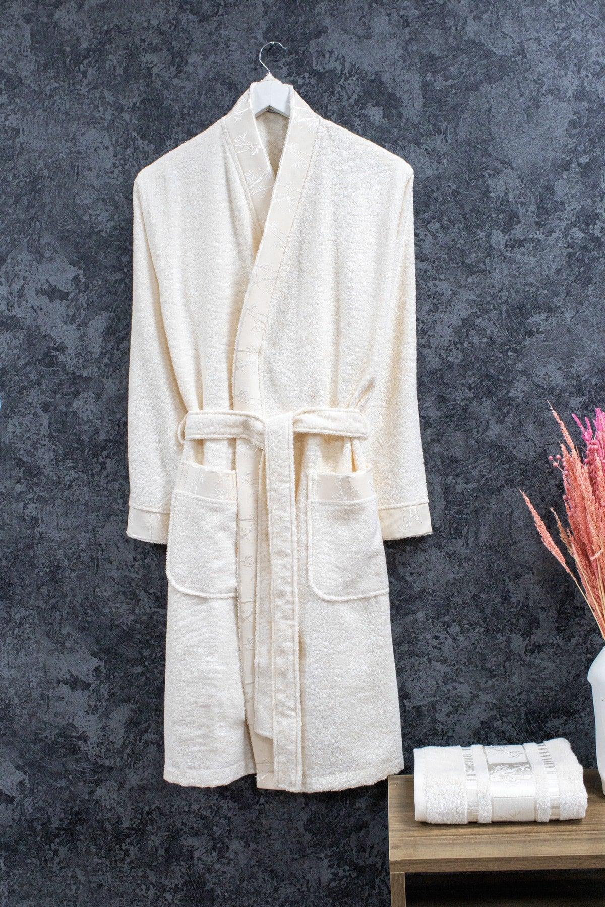 Bamboo Kimono Women's Bathrobe + 50x90 Head Towel - Swordslife