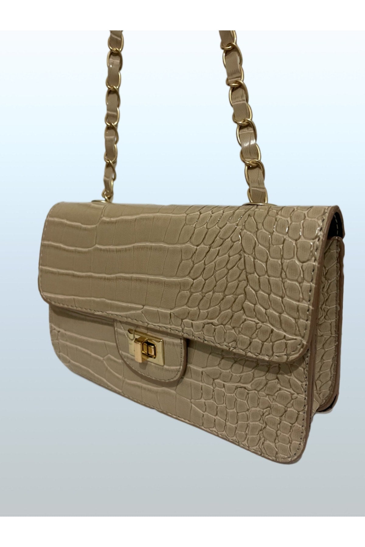 Women's Crocodile Patterned Mini Shoulder Bag