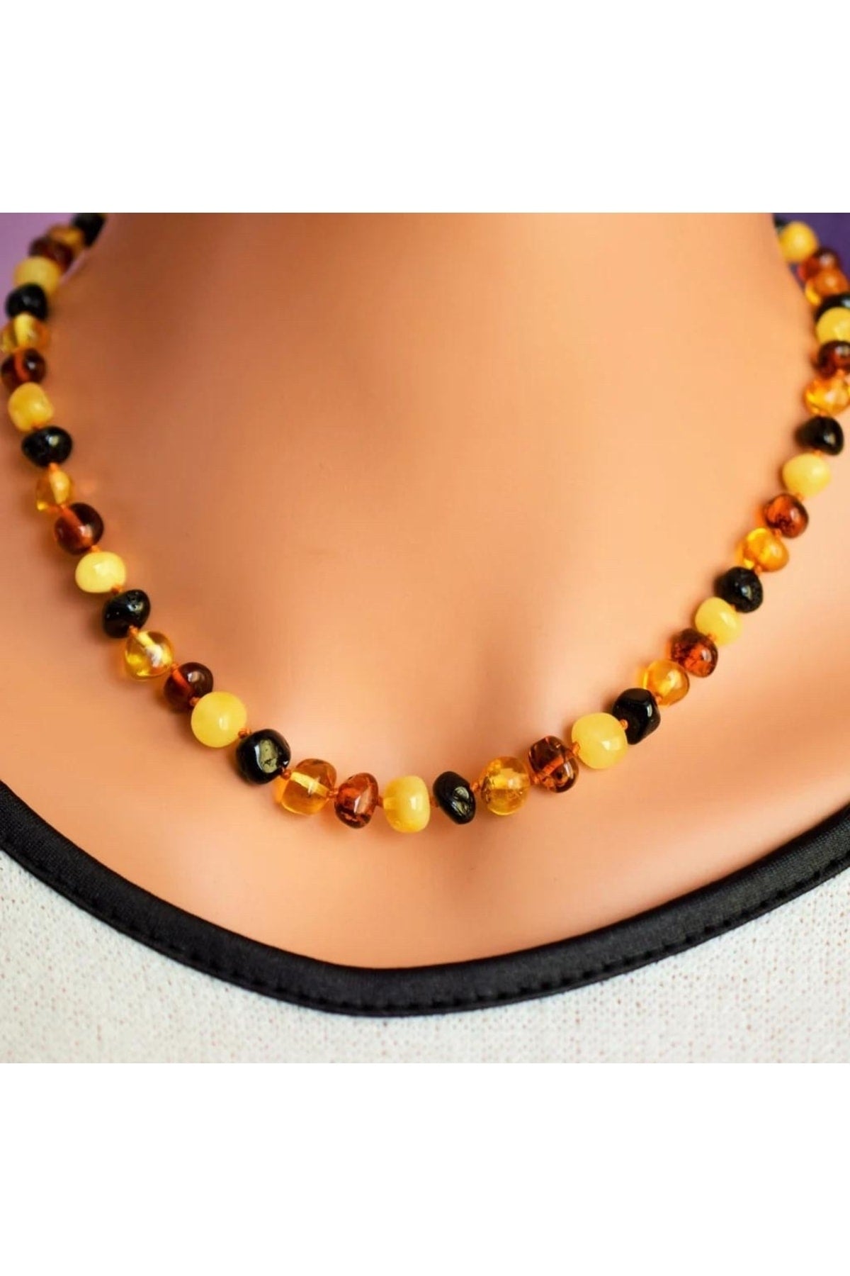 Adult Multi Amber Necklace 50-52 Cm