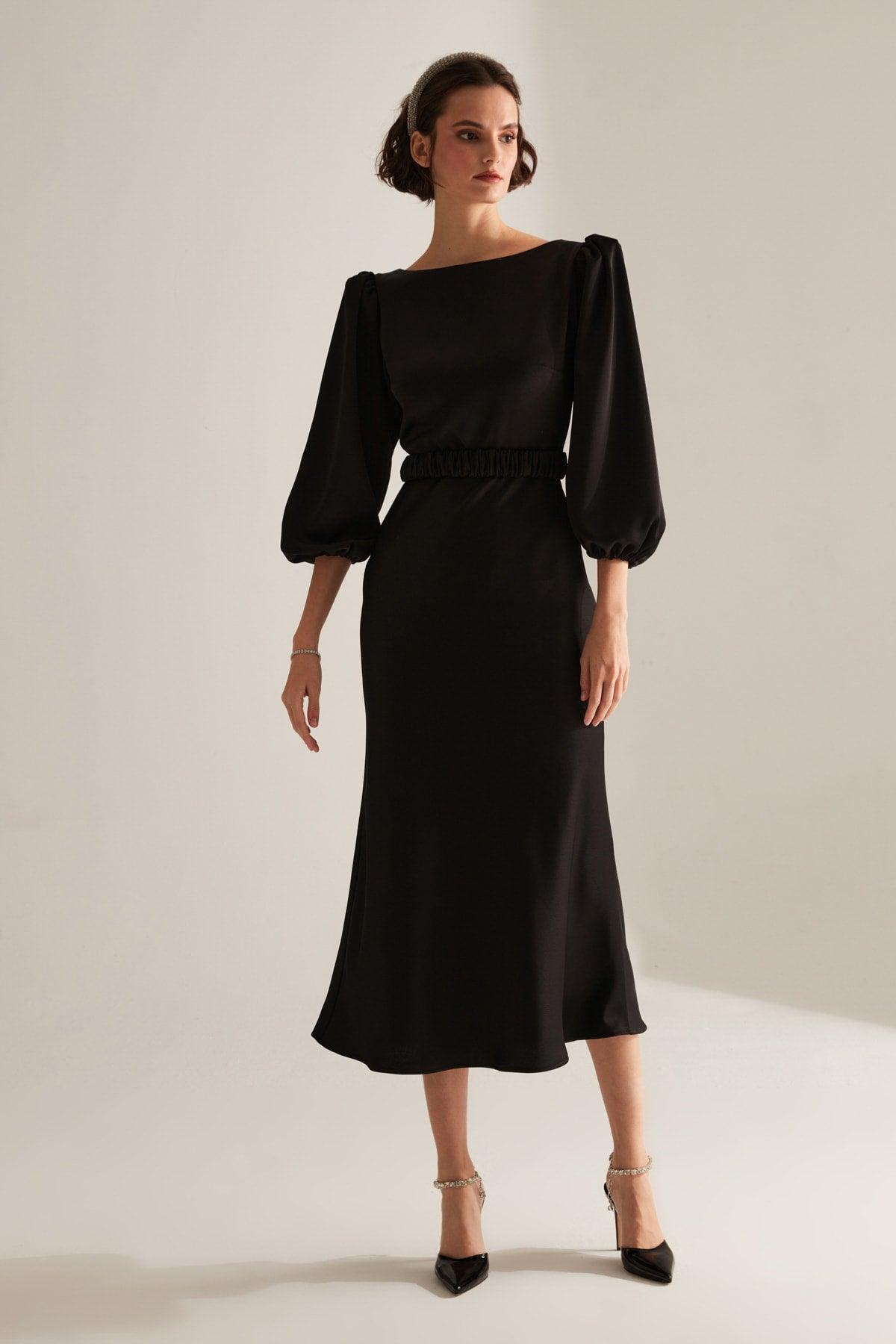 Heleny Special Design Black Engagement Dress - Swordslife