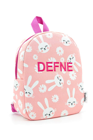 [ We Write The Name You Want ] Cute Rabbits 0-8 Years Old Children'S Backpack, Kindergarten-Nursery Bag