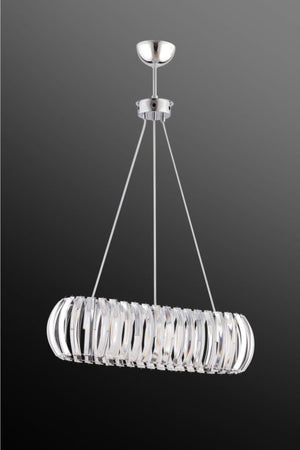 Venus Silver Dining Table Crystal Stone Chandelier
