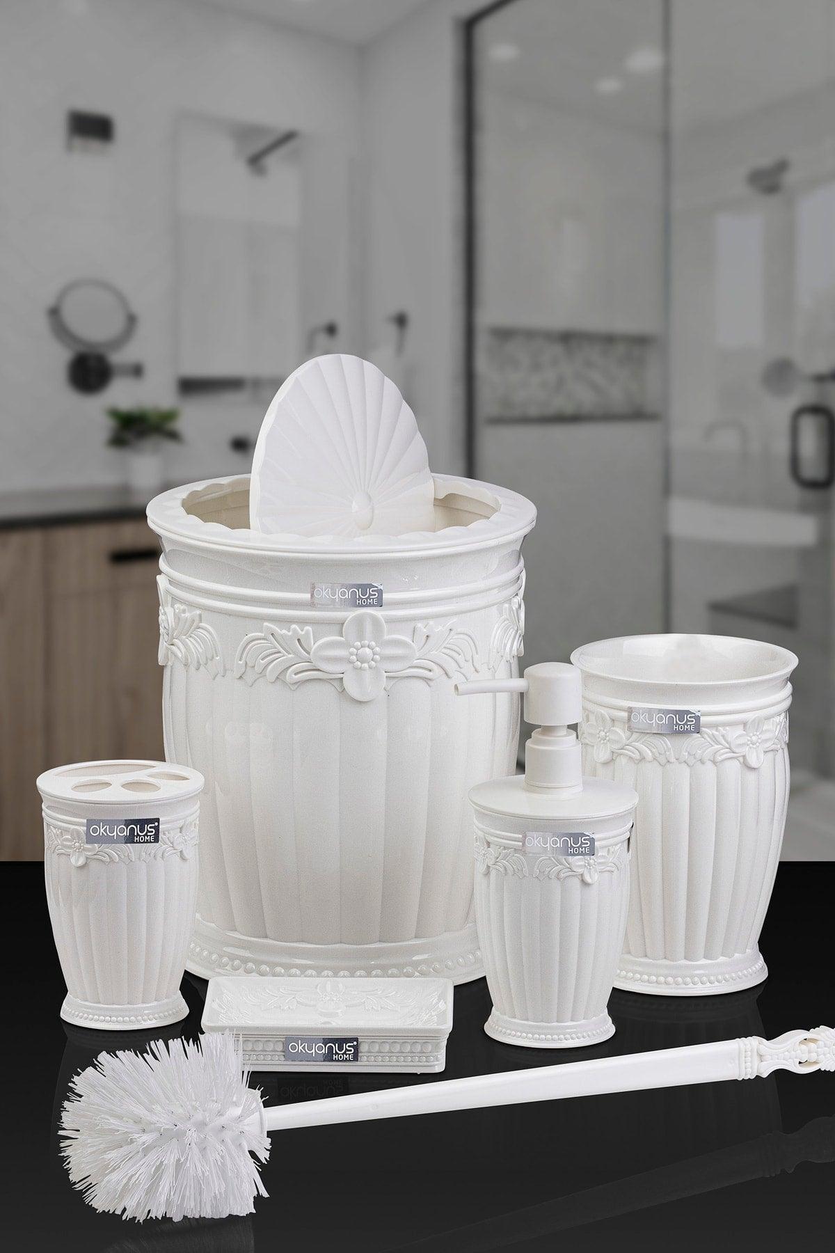 White Sultan Series Bathroom Set of 5 - Swordslife