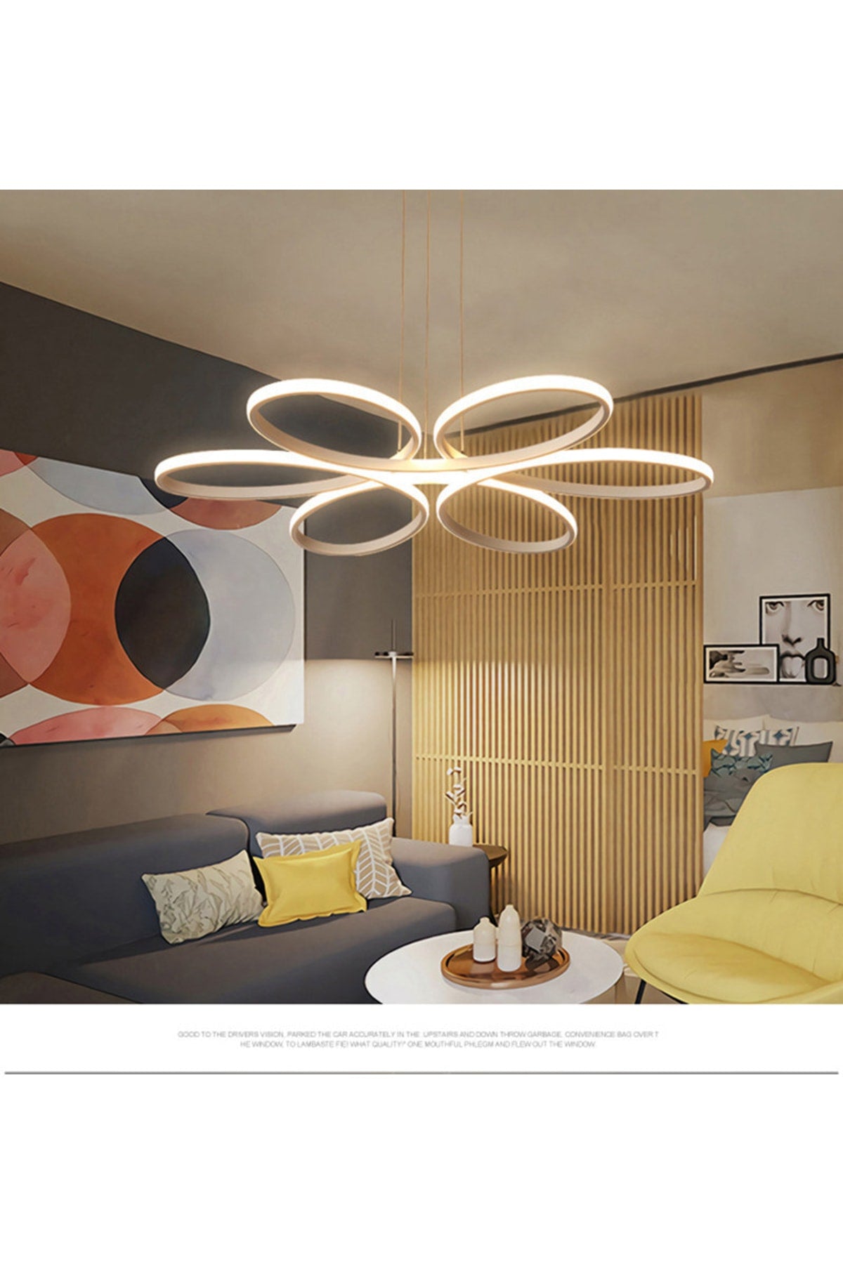 Stella Modern Led White Sports Chandelier Living Room Kitchen Bedroom Chandelier