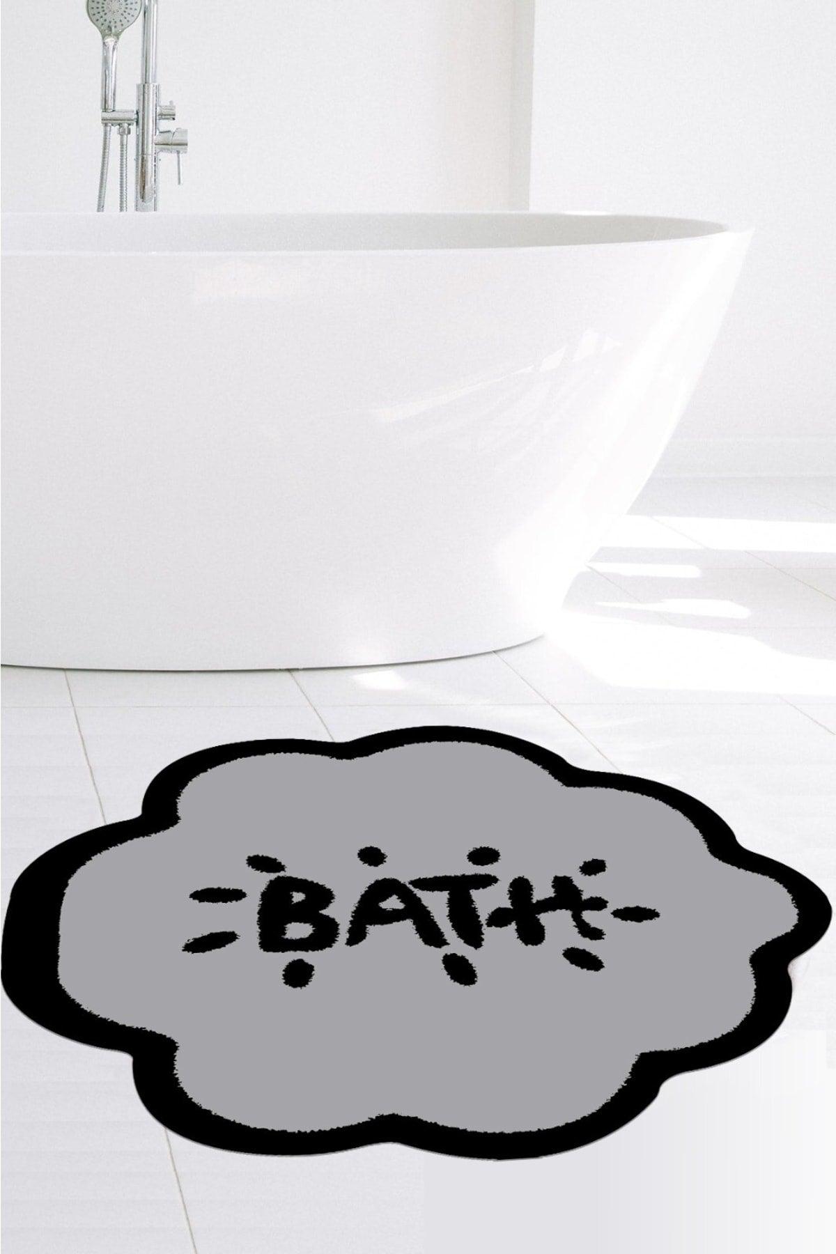 Bath Mat, Bath Written, 80cmx80cm, Round, Non-Slip Floor Carpet - Swordslife