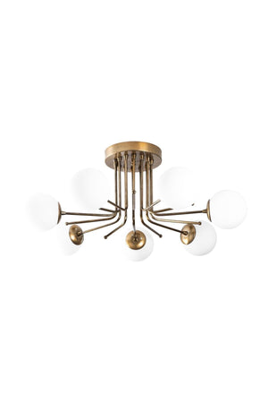 Luxury Design Modern Sports Trend Model Antique Seven-Piece Chandelier With Glop Glass