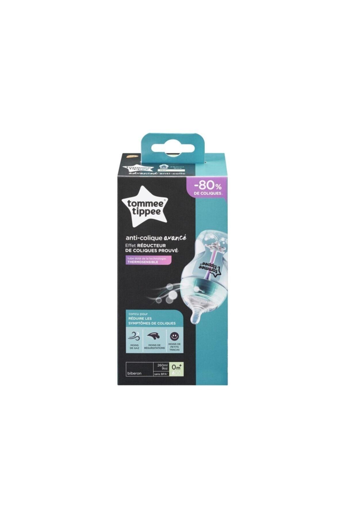 Transparent Advanced Anti-Colic Baby Bottle 260 Ml X1