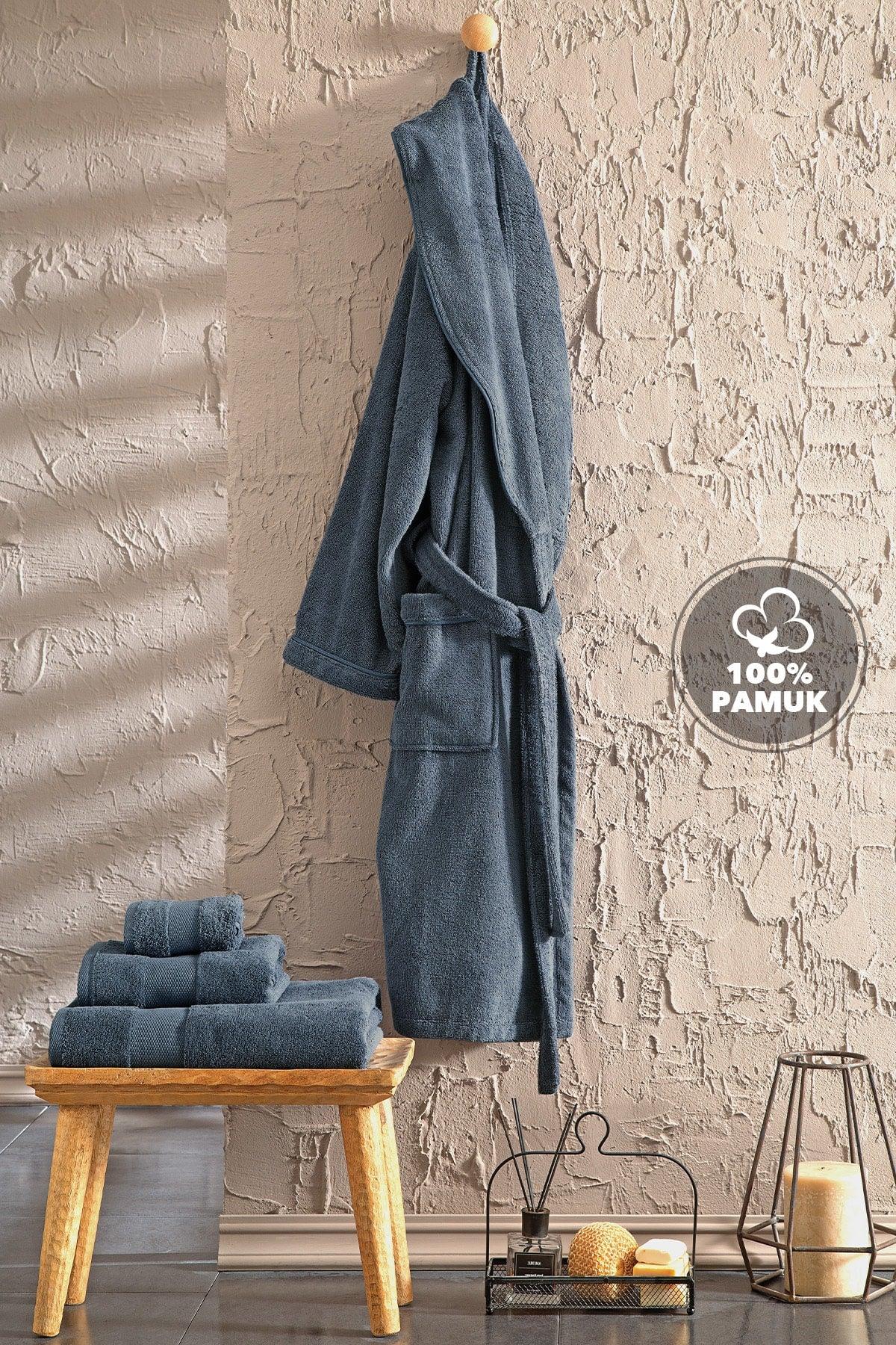 Bedding Essentials Bathrobe - Navy (xl) - Swordslife