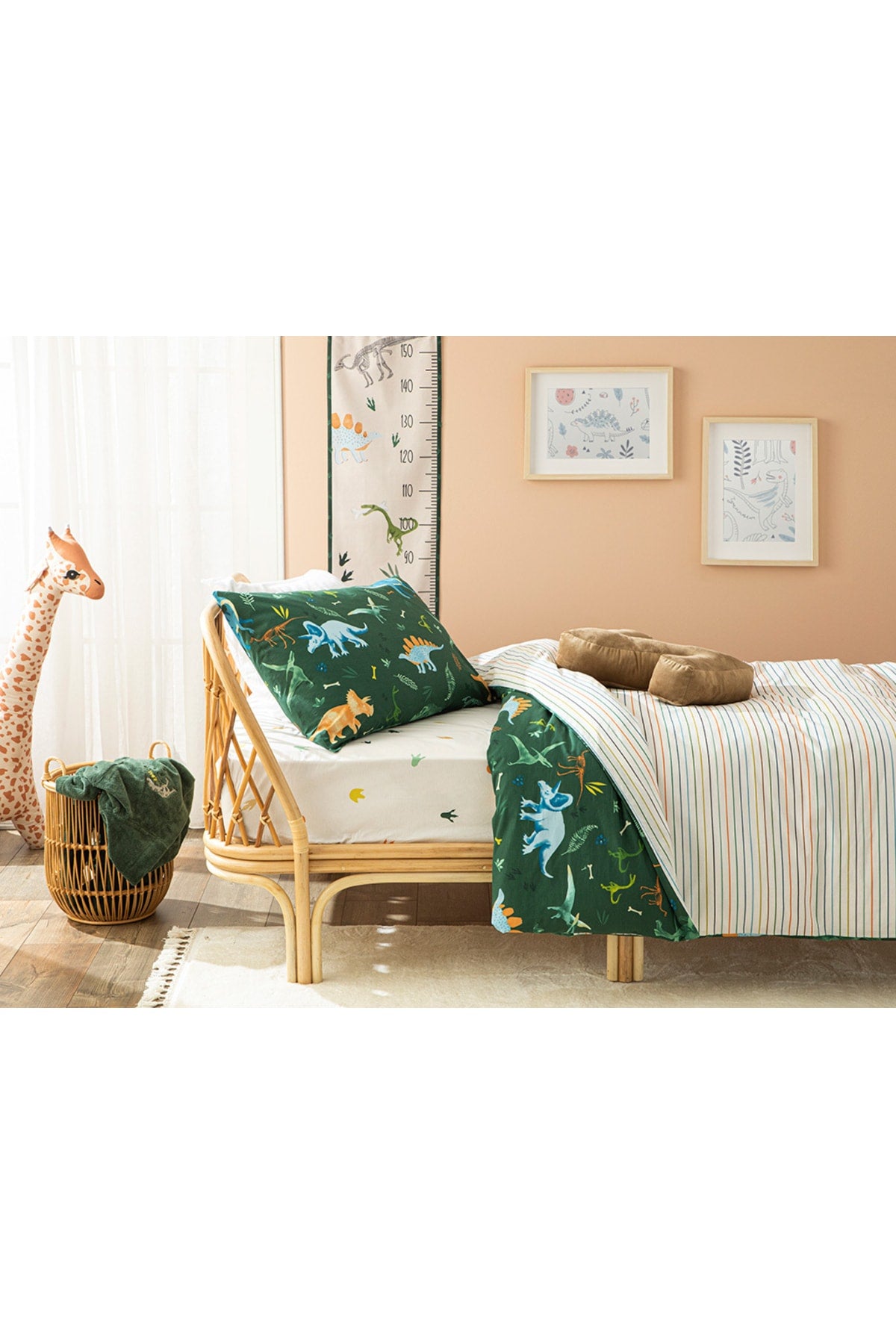 Din Bumbac Set De Pat Pentru C 160X220 Cm Green