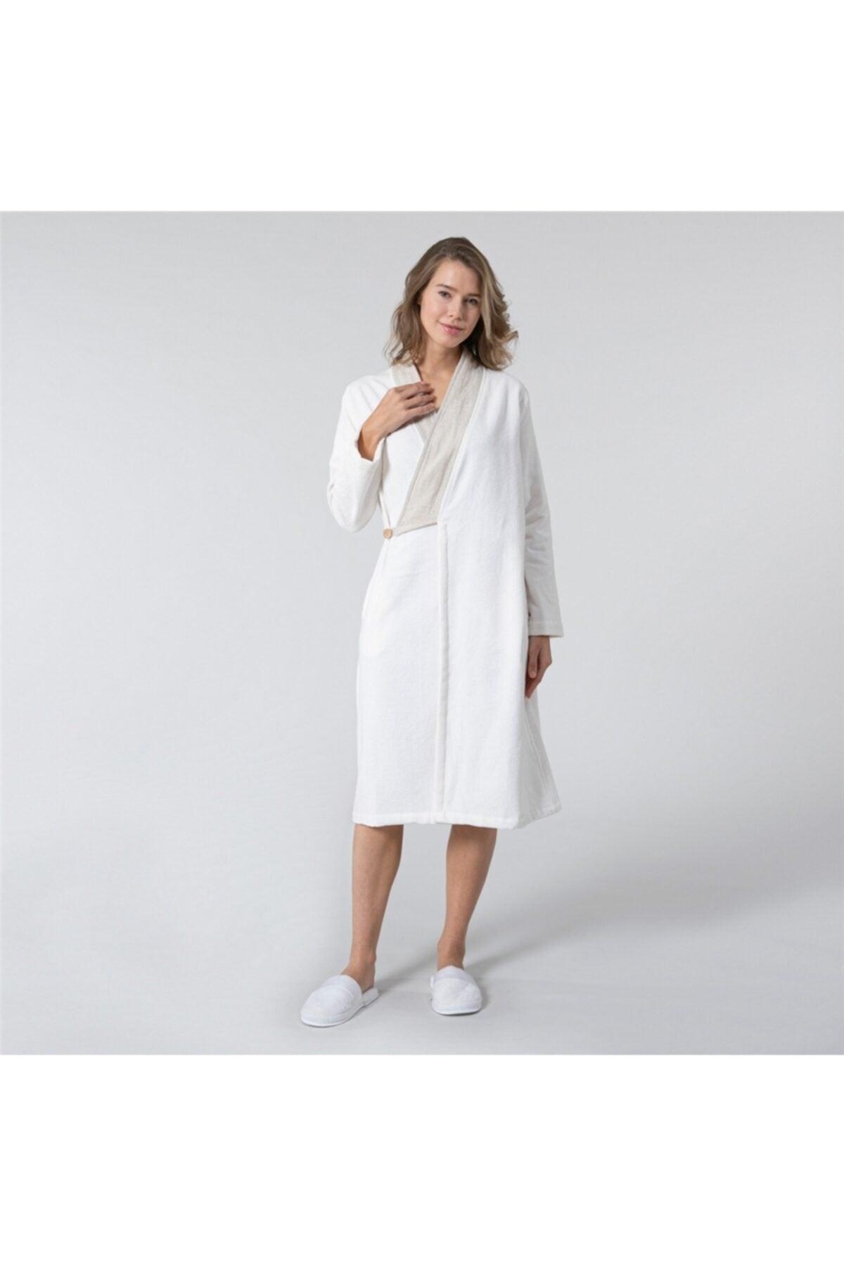 Pure Women's Bathrobe Ecru - Swordslife