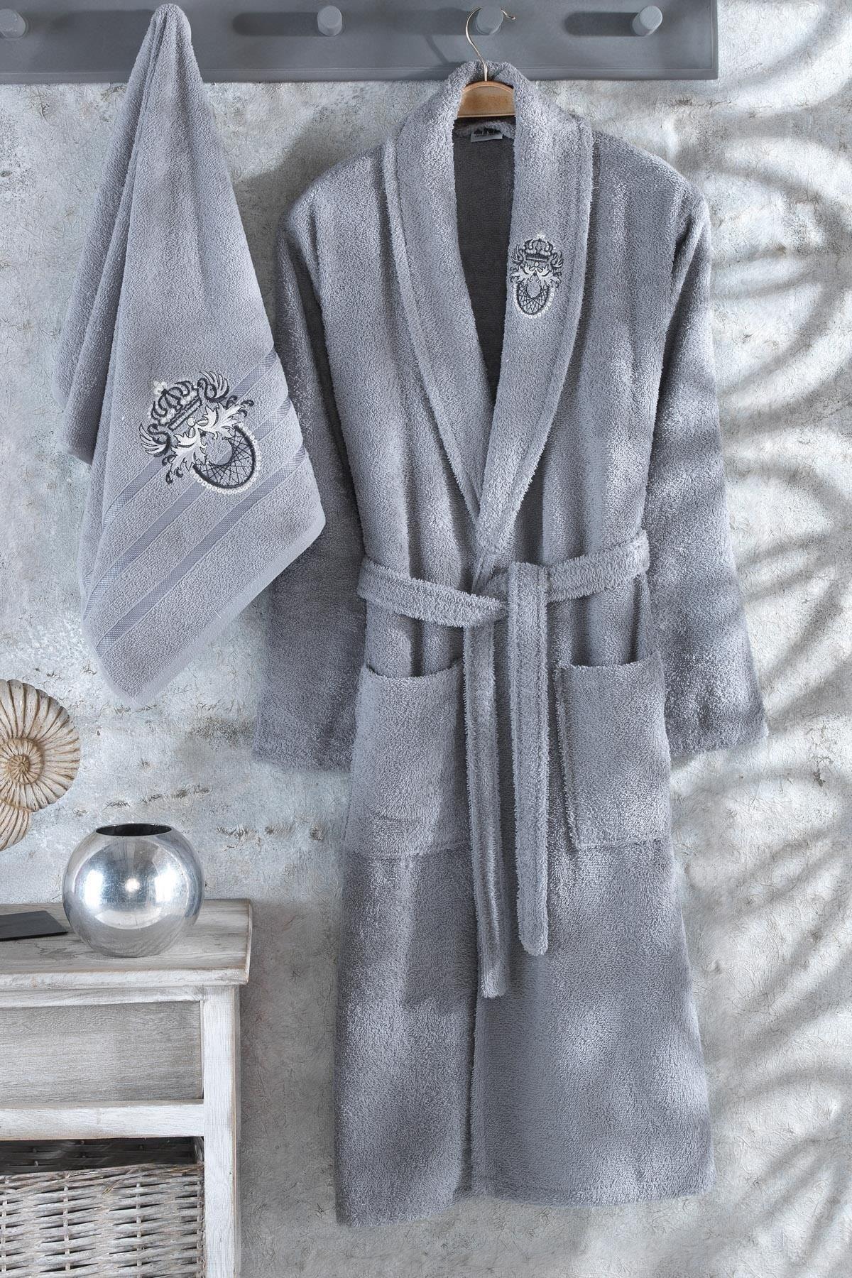 Arya Embroidered Bathrobe Set Bathrobe Set 4 Pcs - Swordslife