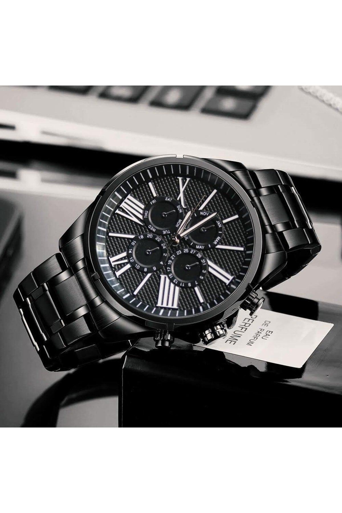 Waterproof Men's Wristwatch Steel Band