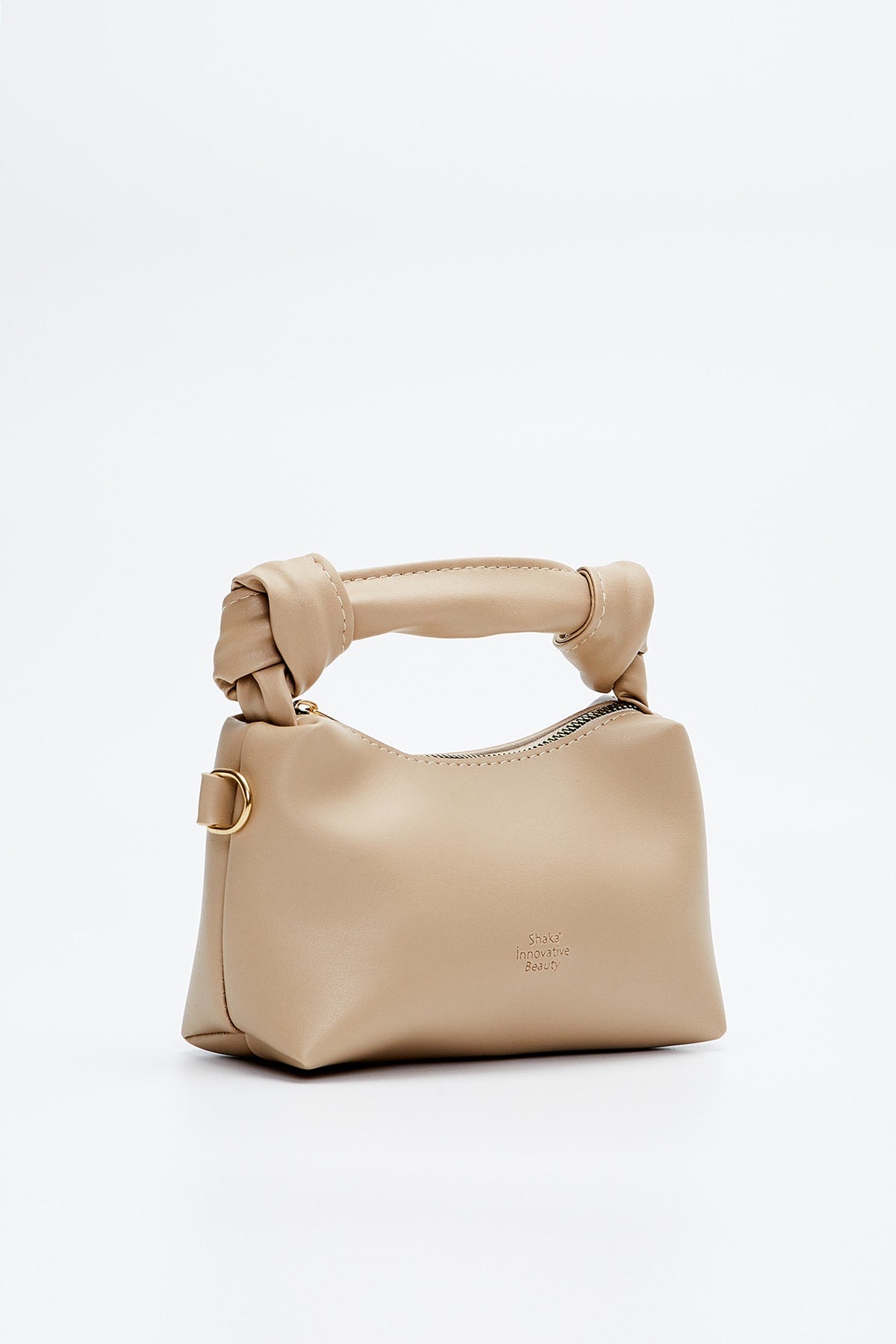 Vizon Shk24 Soft Leather Knot Detailed Chain Strap Hand And Shoulder Bag L:14 E:22 W:8 Cm