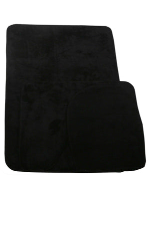Unicolor Plain Black 3 Piece Bath Mat Rug Set Non-Slip Closet Set - Swordslife
