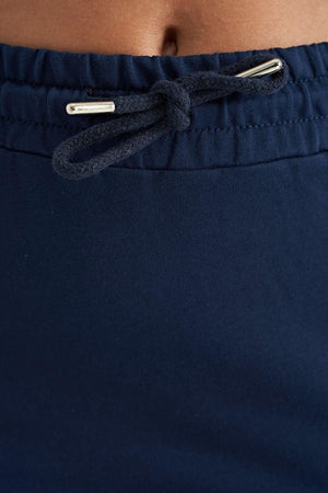 Indigo Women's Knee Length Pencil Skirt With Back Slit Side Pocket Detail - 02276 - Swordslife