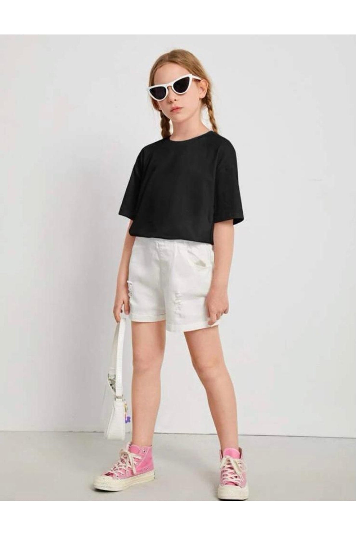 Pink Girl Back Mushroom Printed T-Shirt