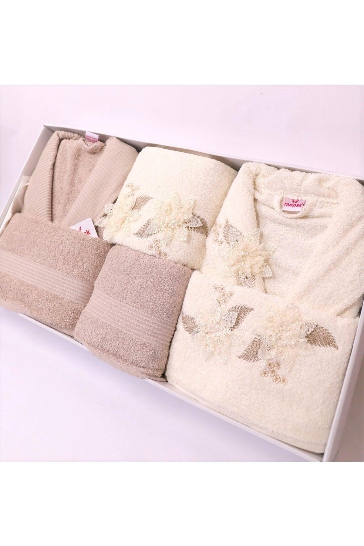 Pamir Luxury Embroidered Cotton Family Bathrobe Set (8 Pcs) - Swordslife