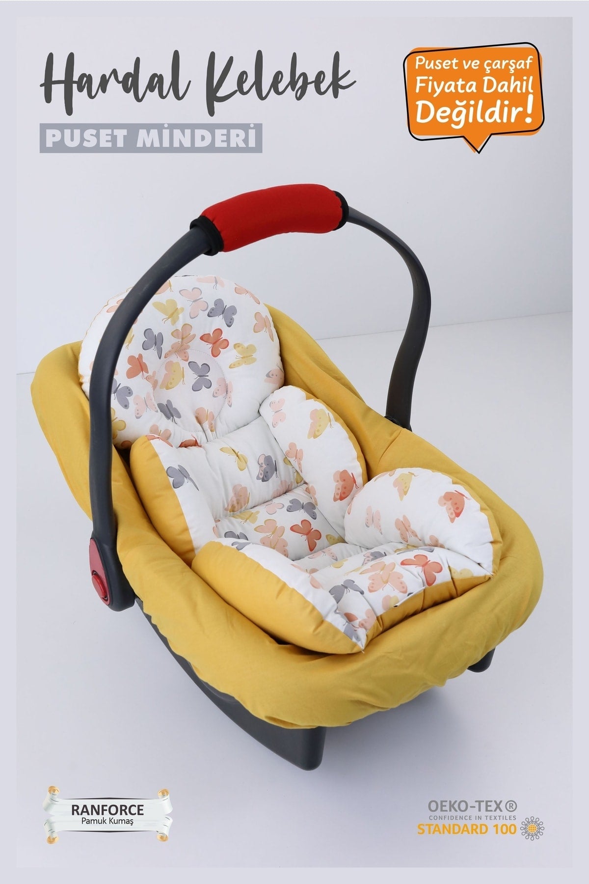 Orthopedic, Lumbar Supported Stroller Cushion, 100% Cotton Fabric