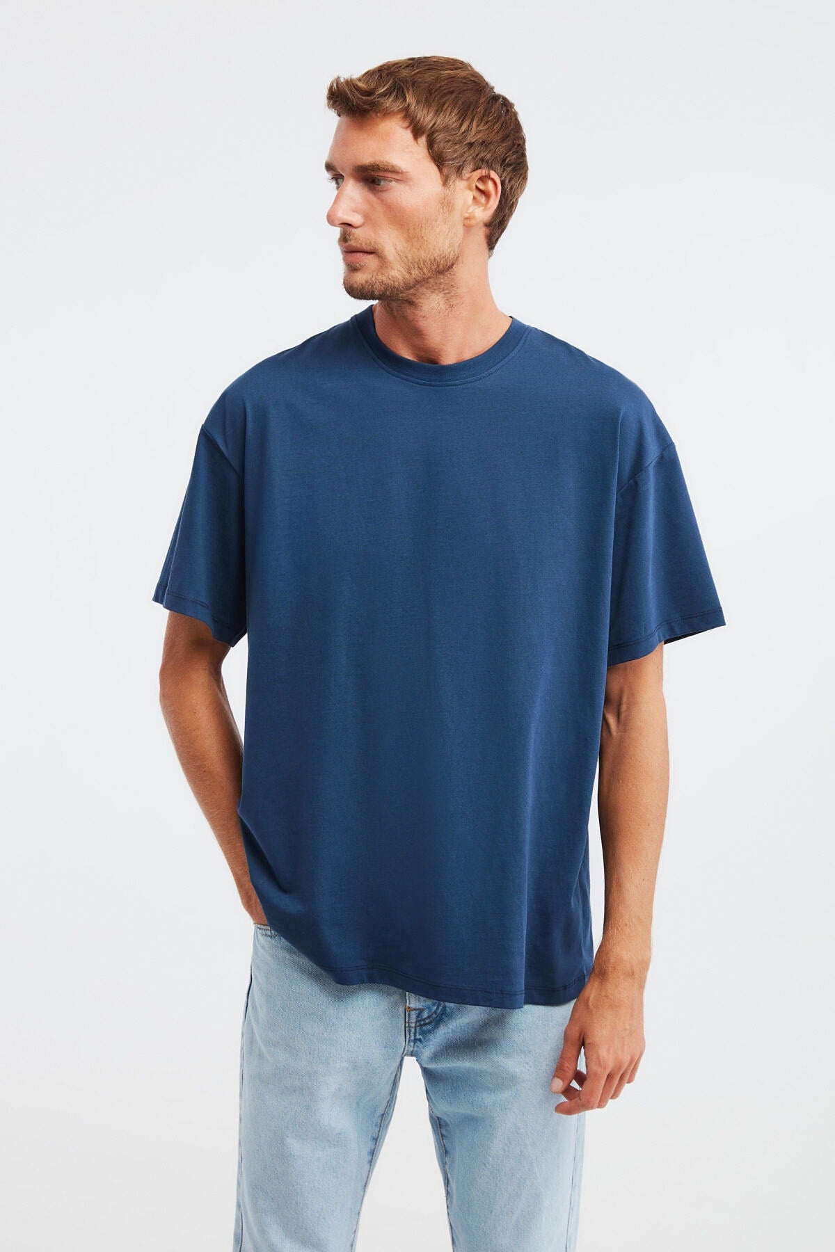 Jett Oversize Navy Blue T-Shirt