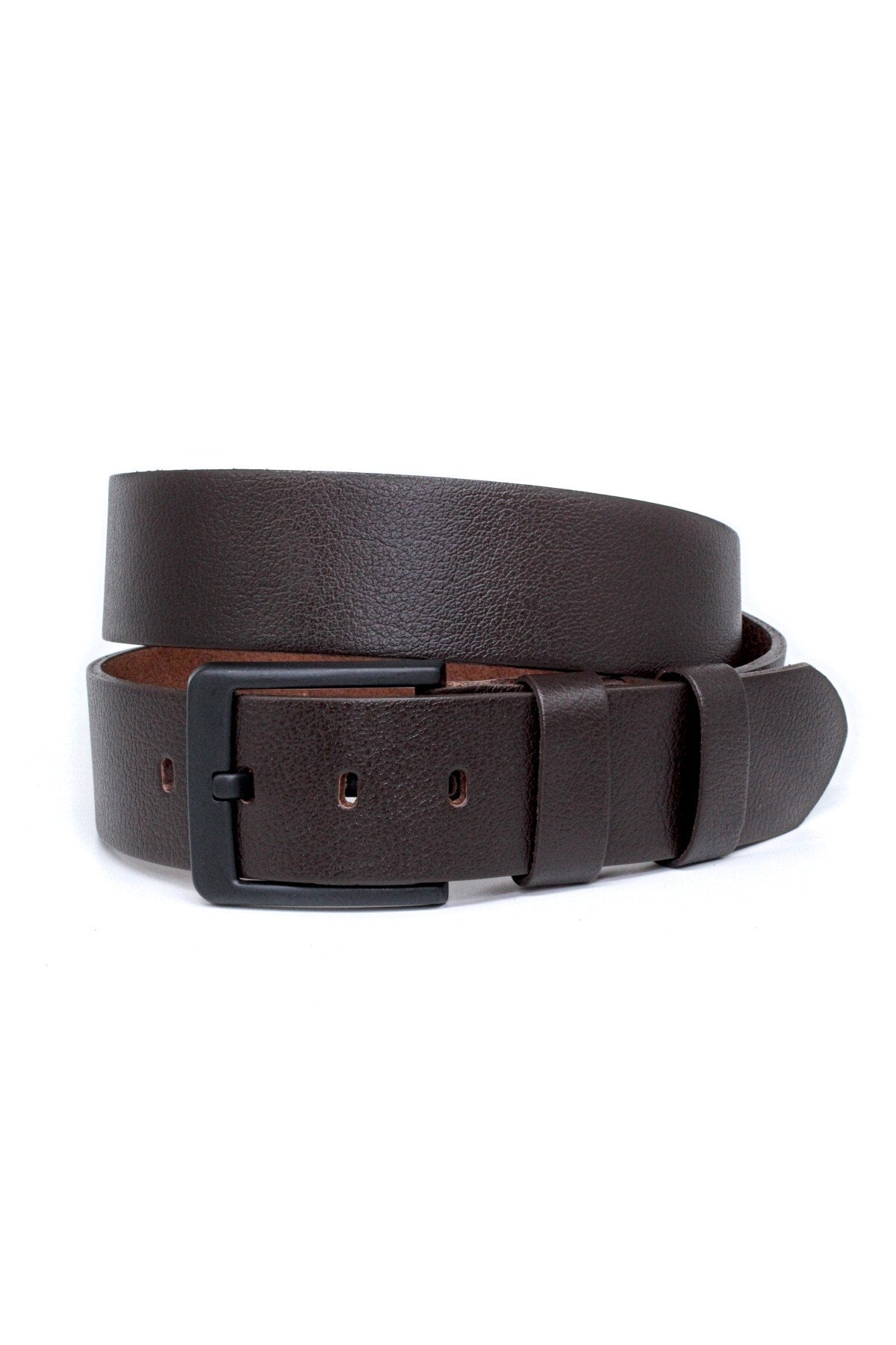 2-Pack Brown - Brown Buffalo Leather Men'S Denim Belt 4.5 Cm