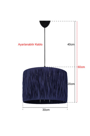 Fenouil Pendant Chandelier Navy Blue