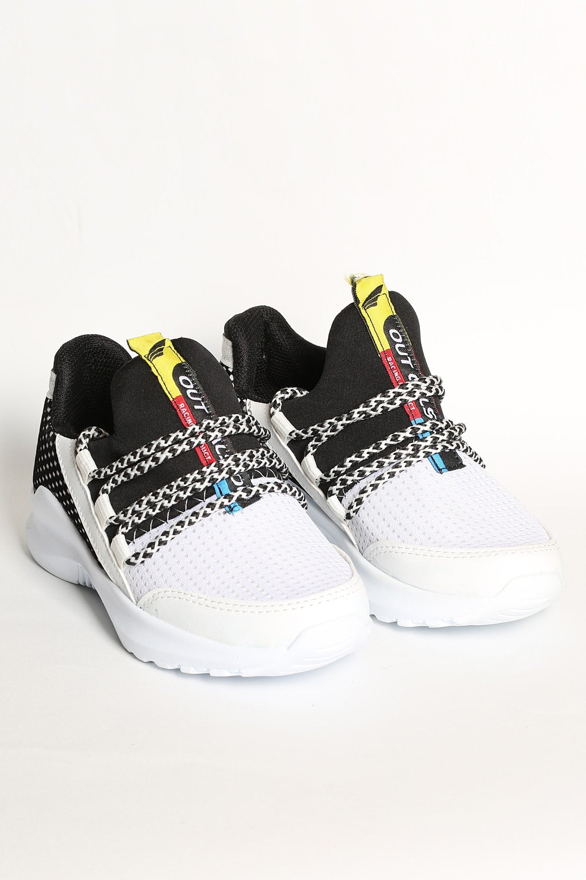 Kids White-Black Orthopedic Walking Shoes