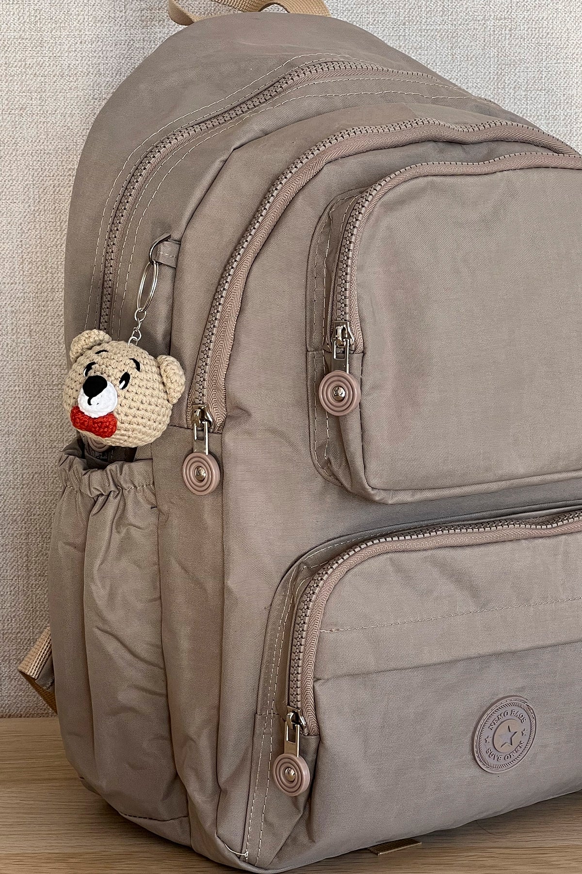 Fcstore Crinkle Fabric Waterproof Medium Size Mink Clinker Backpack/Laptop School Bag