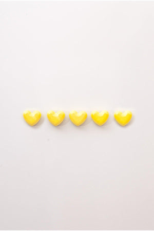 Handmade Concrete Fridge Magnet - Heart 5-Pack - Swordslife
