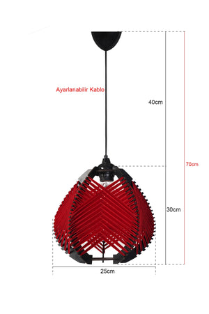 Lierre Pendant Lamp Chandelier Red