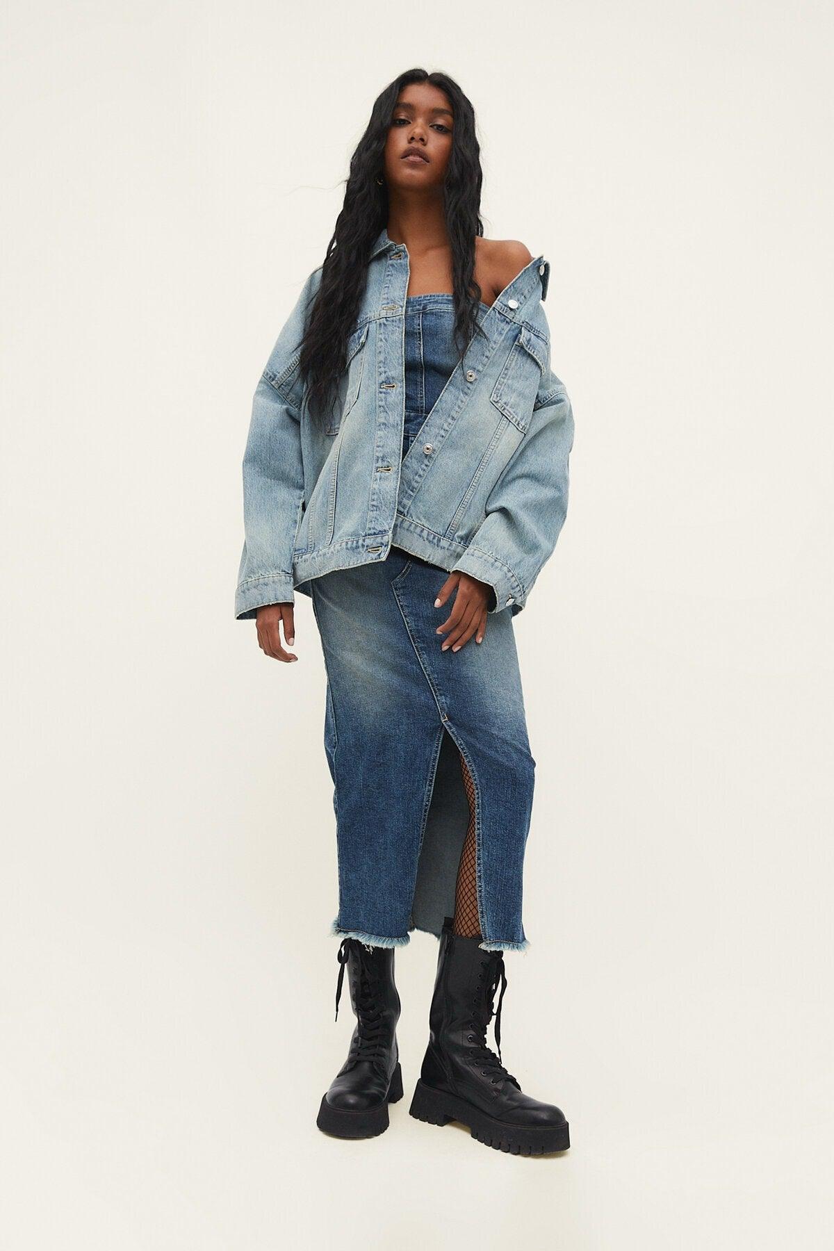 Oversize Denim Jacket - Swordslife