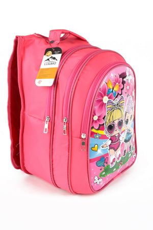 Middle School Primary School Bag And Lunch Box 3 Pockets Padded Pink