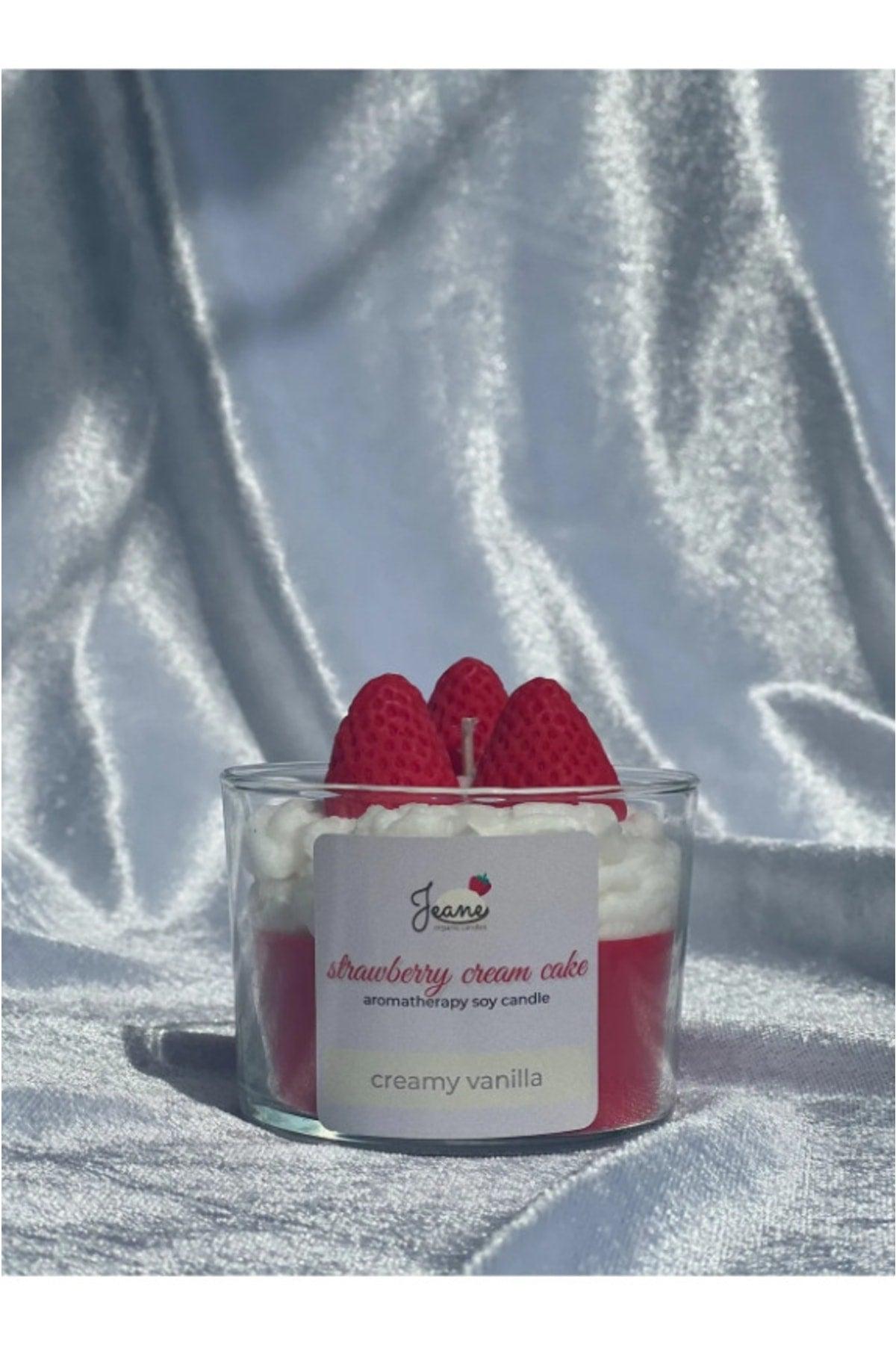 Strawberry Red Vanilla Scented Gift Aromatherapy Candle Valentine Incense Purification Flow - Swordslife