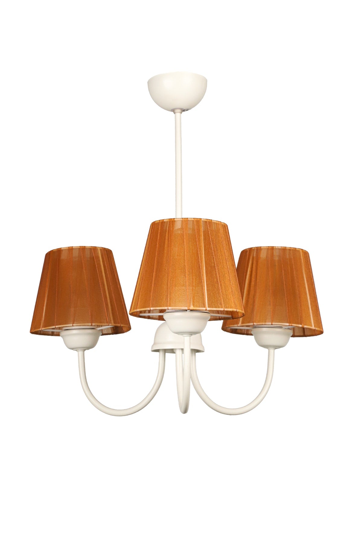 Ova 3Rd Chandelier White Brown Hat