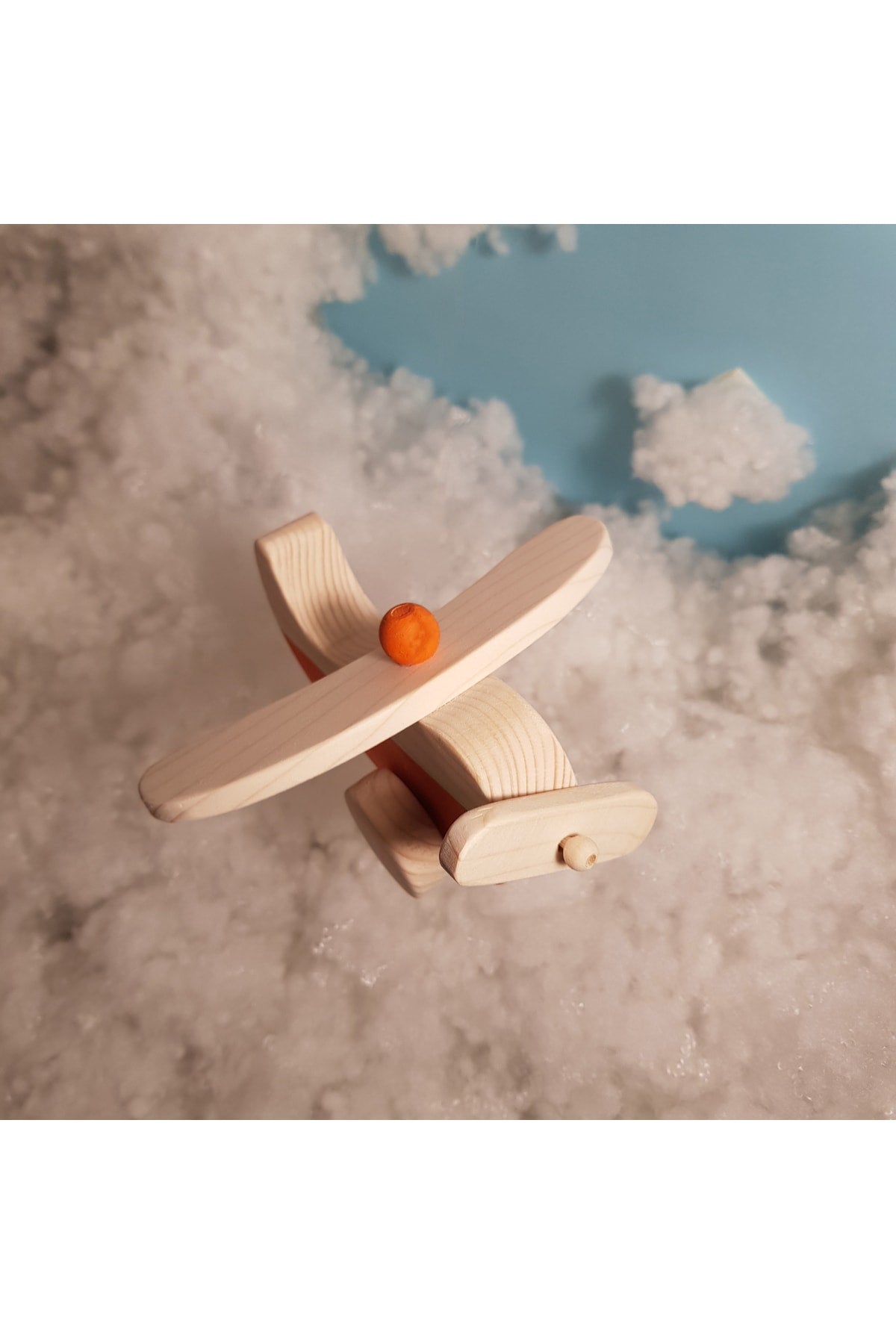 Handmade Wooden Toy Airplane, Educational, Creative, Vintage And Natural And Safe Wooden Baby Toy