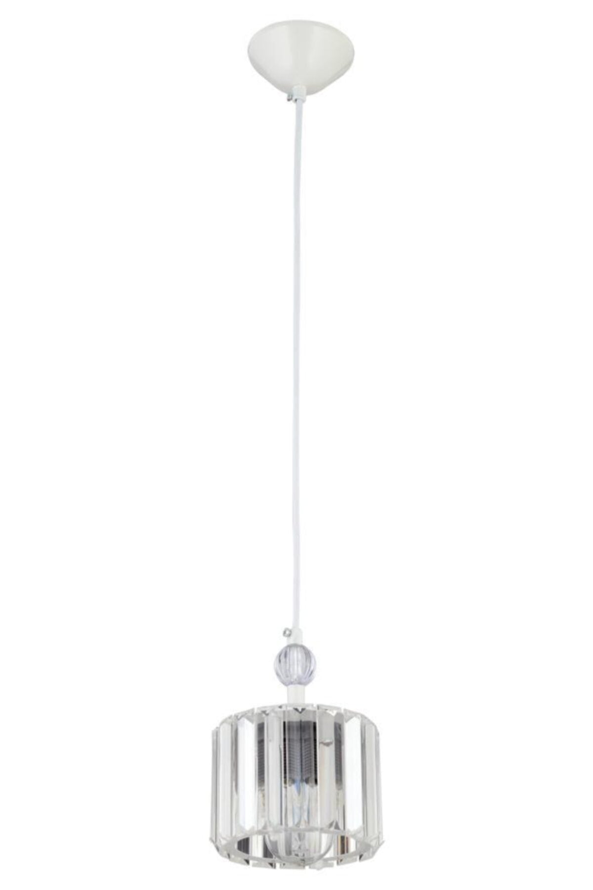 Dolunay Single White Stone T. Y-10 Crystal Stone Plumbing Chandelier