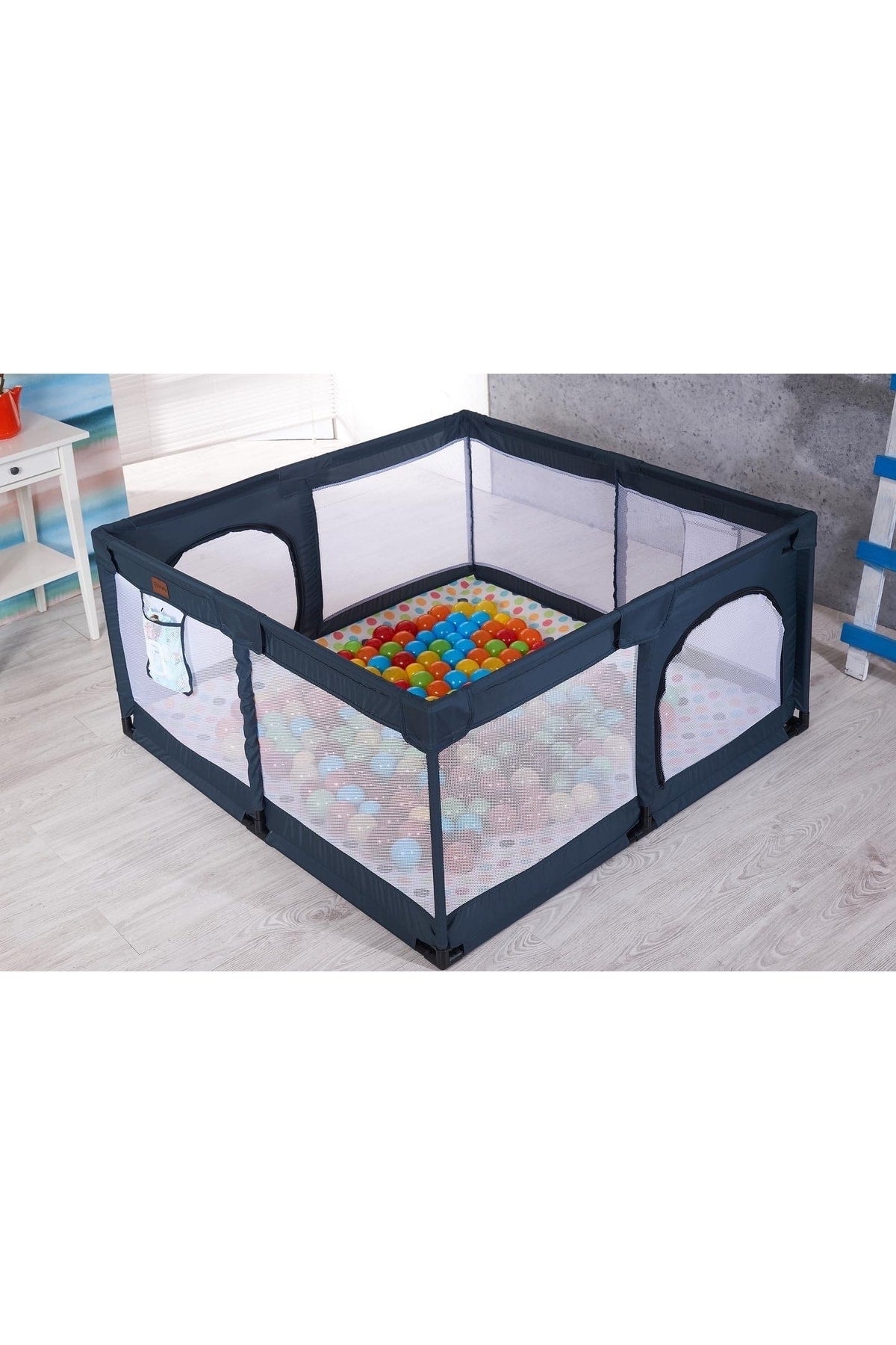 Playard Safe Baby And Kids Playground Playpen 125X125 Play Mat And Balls