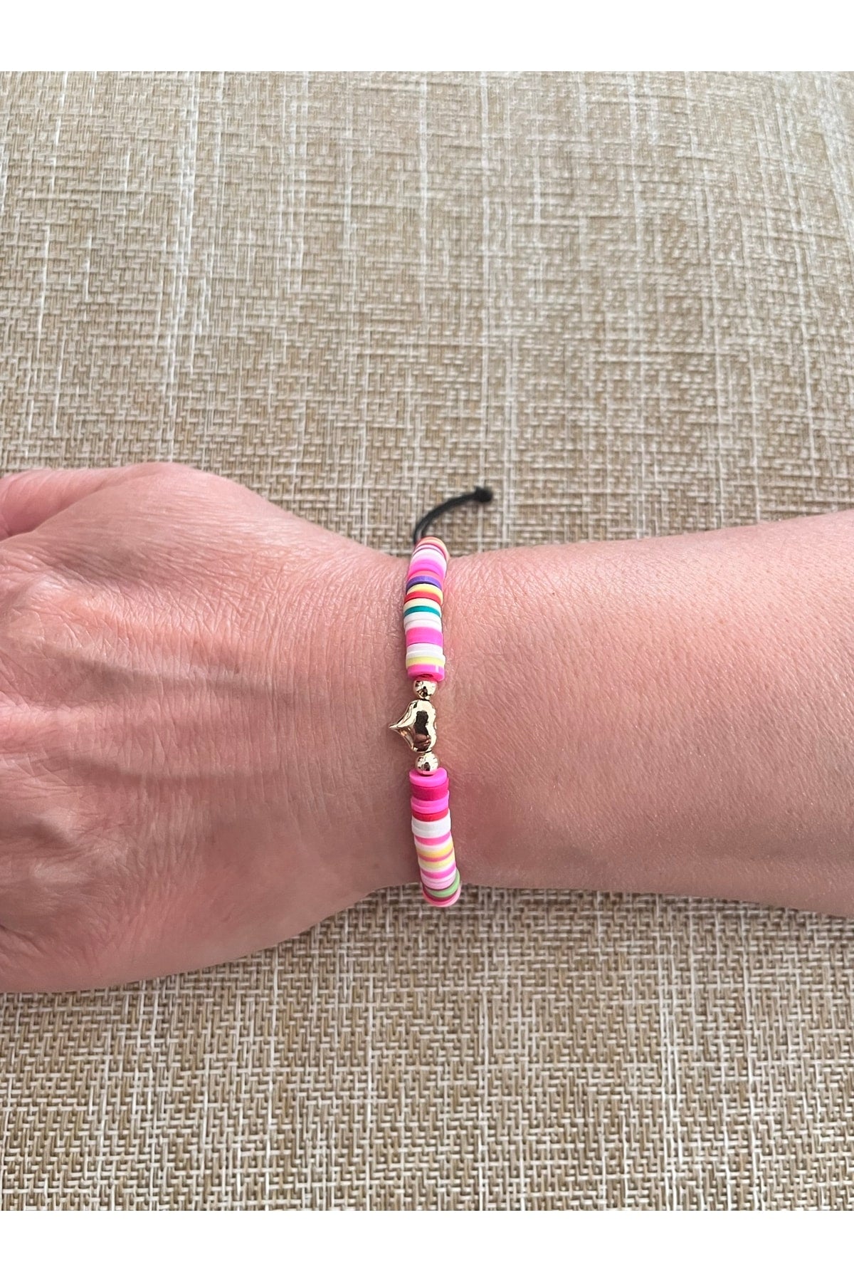 Heart Fimo Bead Bracelet-Women'S Bracelet-Gift Bracelet