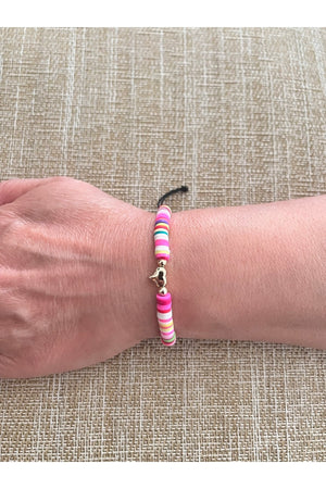 Heart Fimo Bead Bracelet-Women'S Bracelet-Gift Bracelet