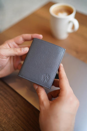 Lisande Genuine Leather Kibar Men'S Wallet Gray