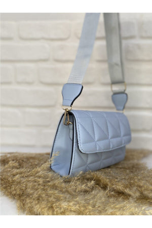 Blue Purse Women'S Shoulder Bag With Column Strap