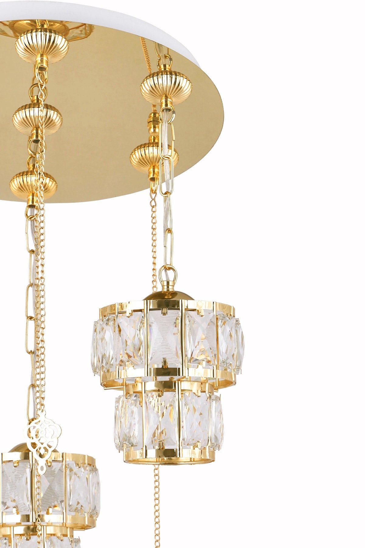 Alfa 3-Piece Gold Pendant Lamp Chandelier