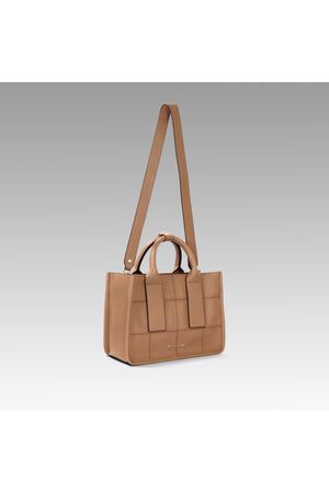 Camel Embroidered Shoulder Bag