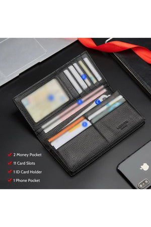 Salvatore Made In Italy Genuine Leather Long Men'S Wallet - Long Men'S Card Holder