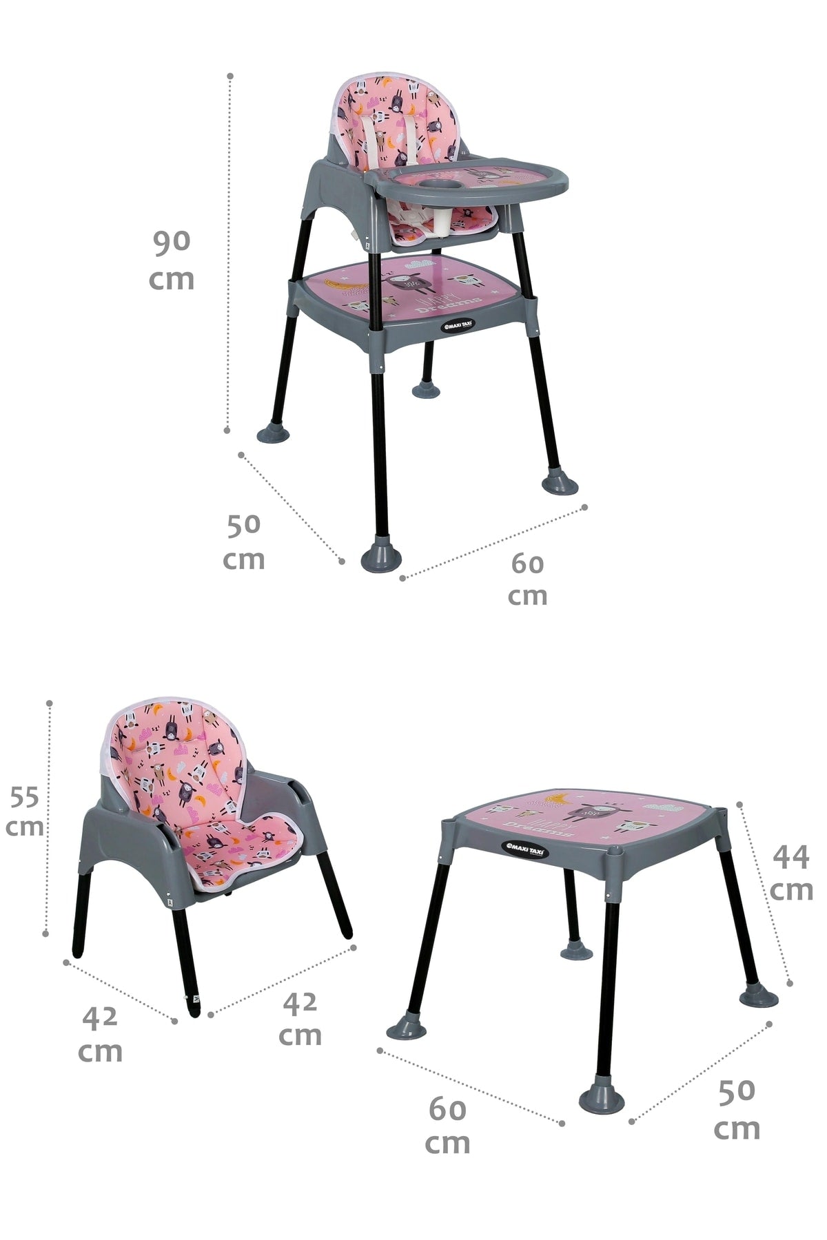 Baby Feeding 3In1 Working Table Highchair