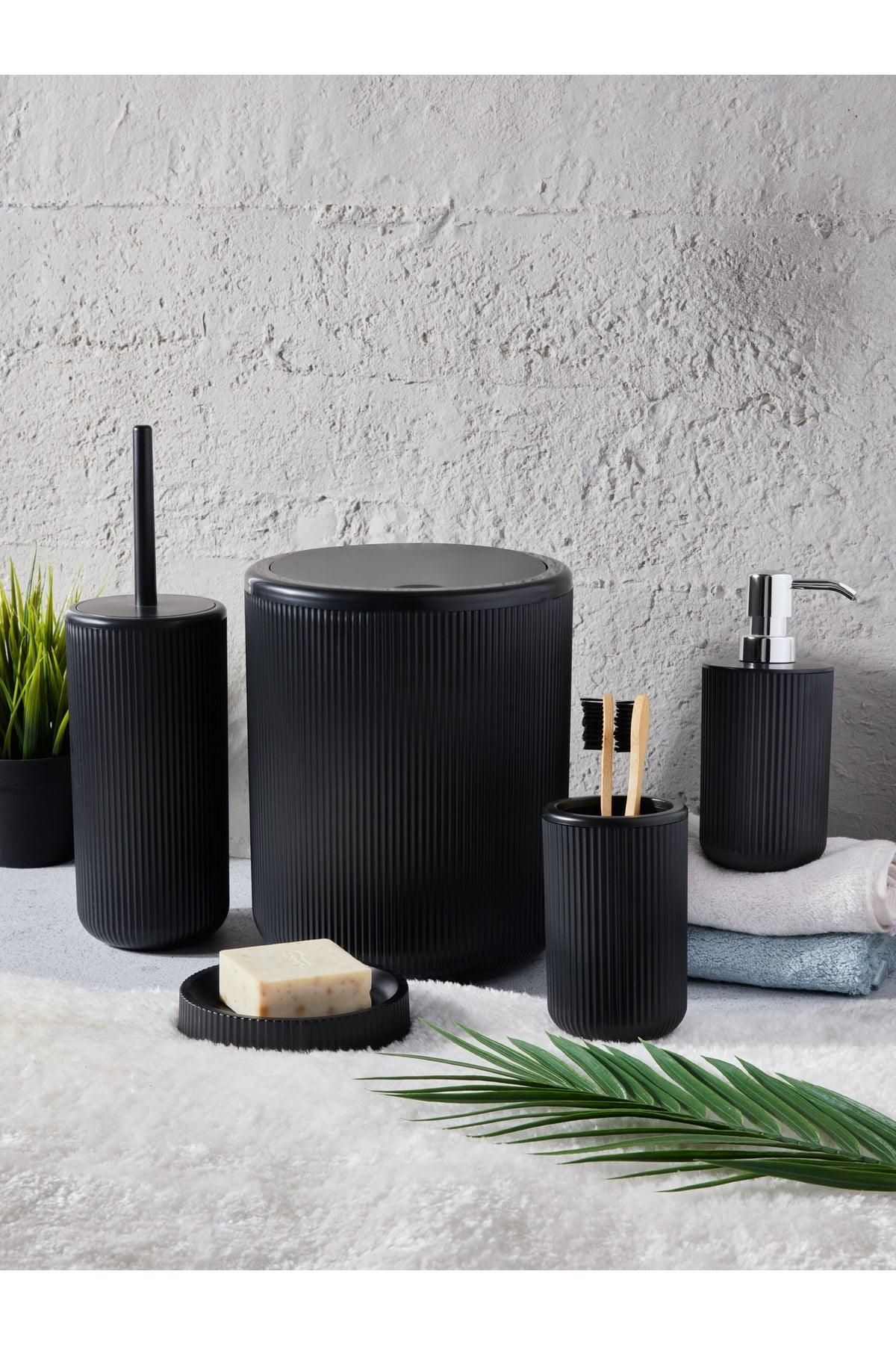 Marlon-Dante 5 Piece Bathroom Set Black - Swordslife