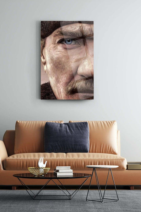 Atatürk 63 Glass Painting-Atatürk Painting - Swordslife