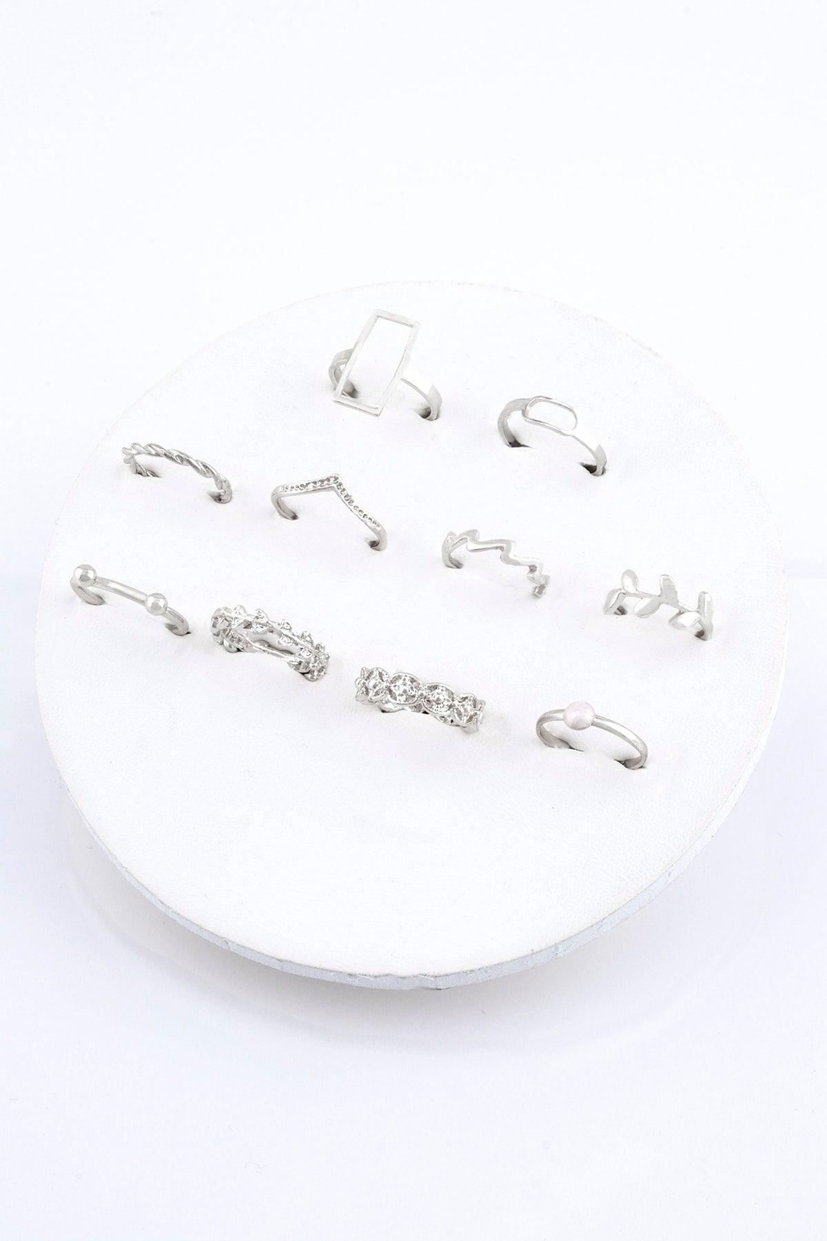 Pearl And Olive Branch Figured 10 Ring Combination 023 - Swordslife