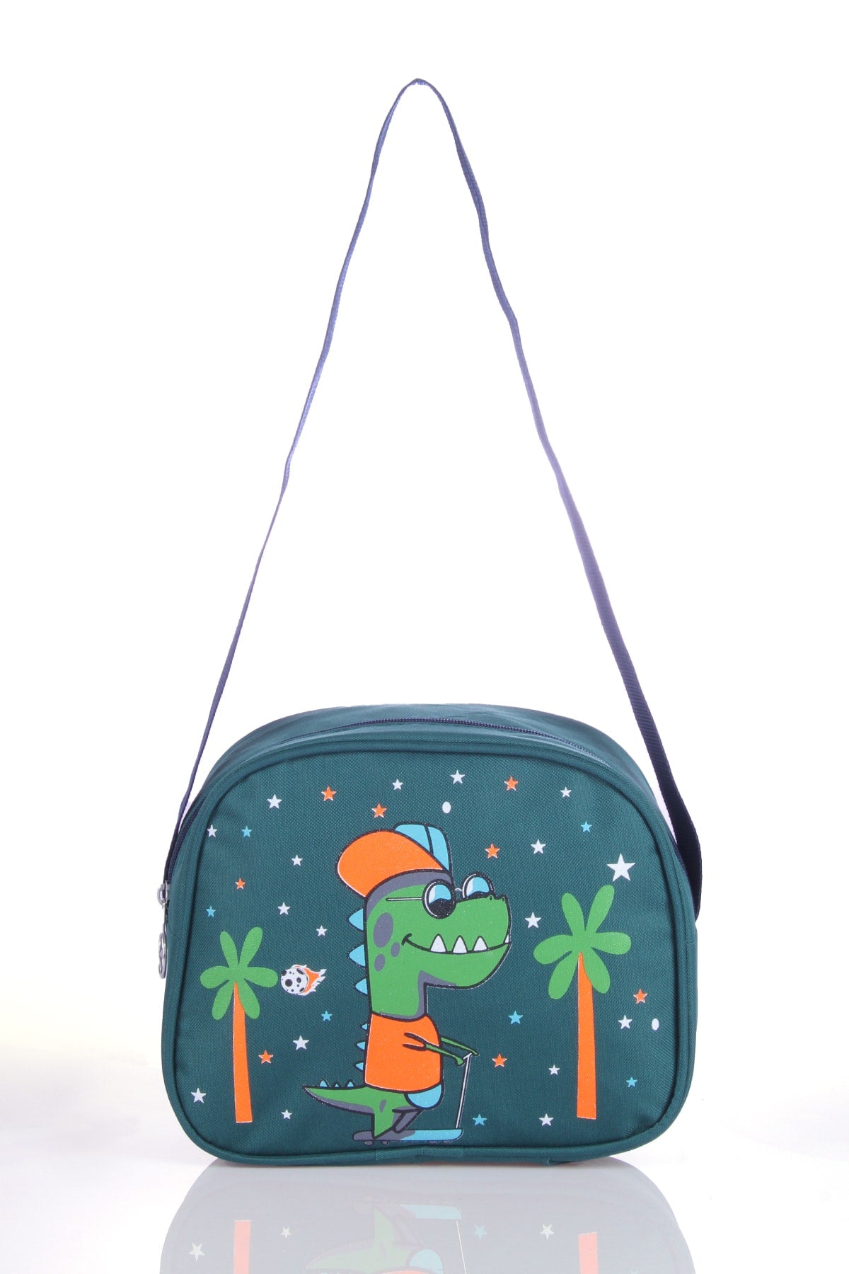 Rlx-1340 Dinosaur Patterned Orthopedic Primary School Bag Green