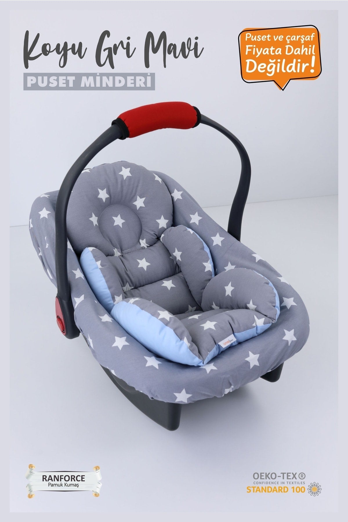 Orthopedic, Lumbar Supported Stroller Cushion, 100% Cotton Fabric