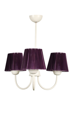 Ova 3Rd Chandelier White Purple Hat
